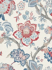 Galerie Red French Country Floral Print 10M Wallpaper - Image 2 of 2