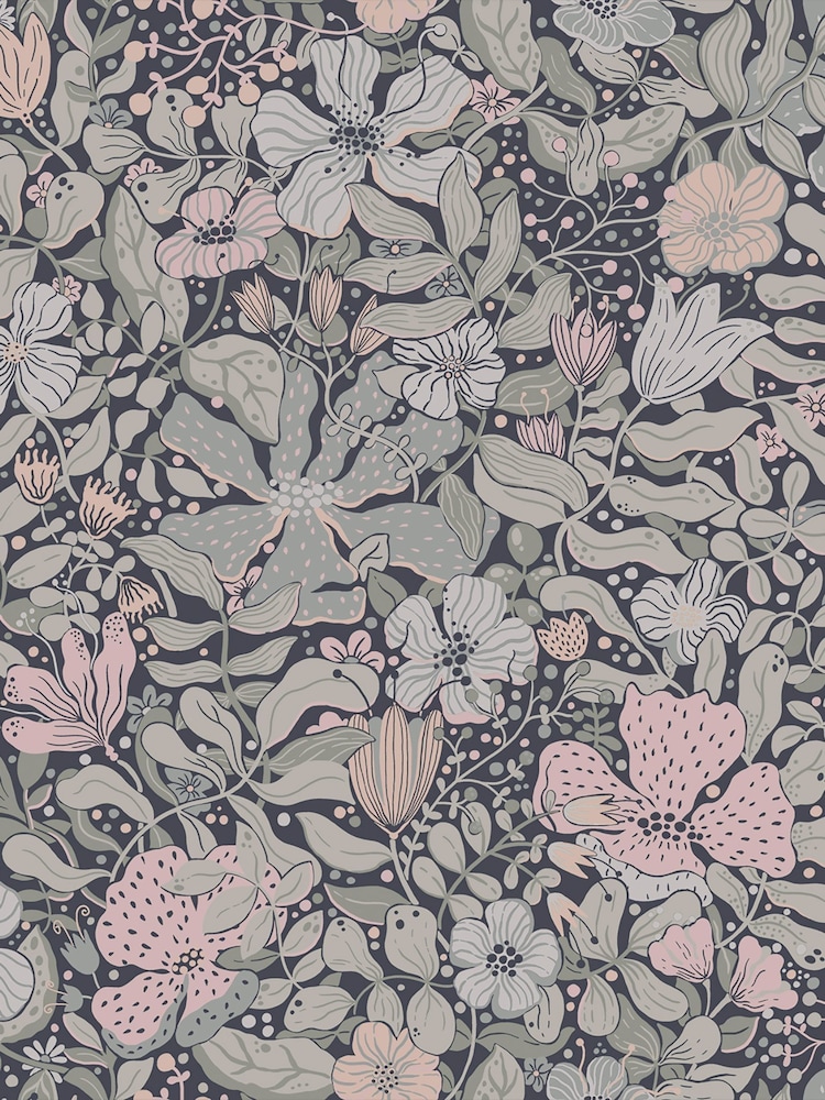 Galerie Pink Sommarang 2 Floral 10M Wallpaper - Image 2 of 2