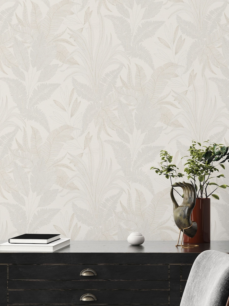 Galerie Beige Welcome Home Tree Leaf 10M Wallpaper - Image 1 of 5