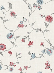 Galerie Red French Country Floral Print 10M Wallpaper - Image 2 of 2