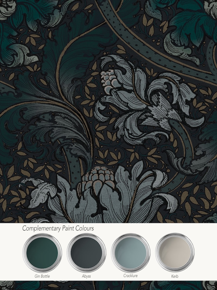 Laurence Llewelyn-Bowen Blue Morris Major Floral Print 10M Wallpaper - Image 4 of 4