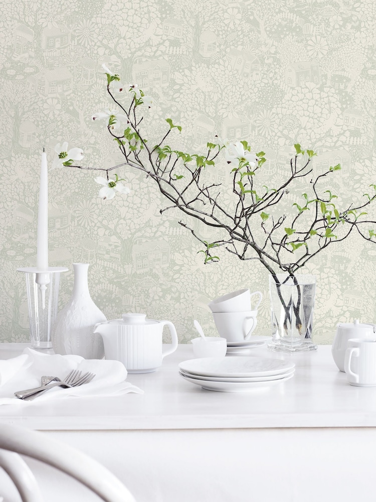 Galerie Green Sommarang 2 Woodland 10M Wallpaper - Image 1 of 2 Galerie Green Sommarang 2 Woodland 10M Wallpaper - Image 1 of 2