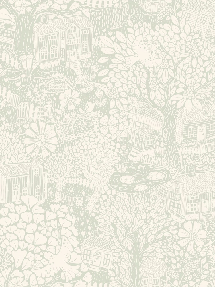 Galerie Green Sommarang 2 Woodland 10M Wallpaper - Image 2 of 2 Galerie Green Sommarang 2 Woodland 10M Wallpaper - Image 2 of 2