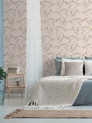 Galerie Pink Spring Blossom Chinoiserie 10M Wallpaper - Image 1 of 2