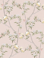 Galerie Pink Spring Blossom Chinoiserie 10M Wallpaper - Image 2 of 2