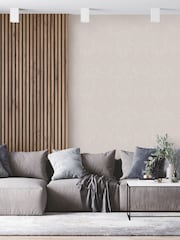 Laurence Llewelyn-Bowen Beige Damask Sauvage Flock 10M Wallpaper - Image 1 of 5