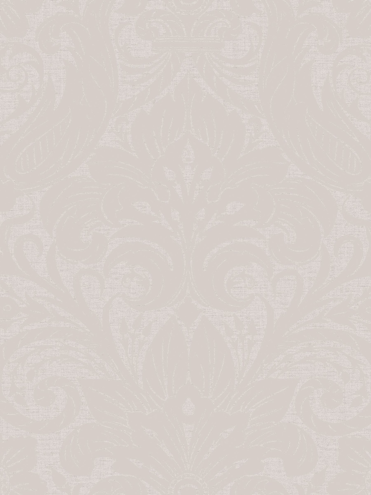 Laurence Llewelyn-Bowen Beige Damask Sauvage Flock 10M Wallpaper - Image 2 of 5