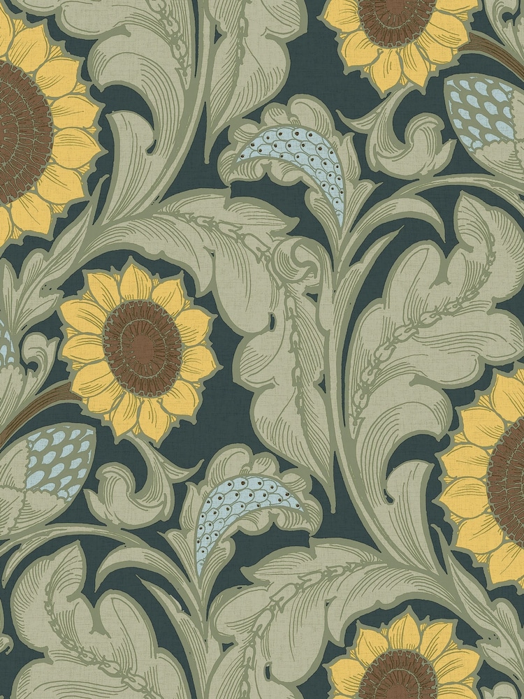 Laurence Llewelyn-Bowen Yellow Sunnyside Up Floral Print 10M Wallpaper - Image 2 of 4 Laurence Llewelyn-Bowen Yellow Sunnyside Up Floral Print 10M Wallpaper - Image 2 of 4