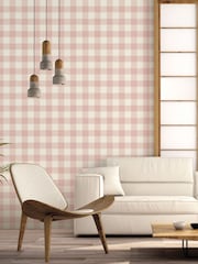 Galerie Pink French Country Plaid 10M Wallpaper - Image 1 of 2