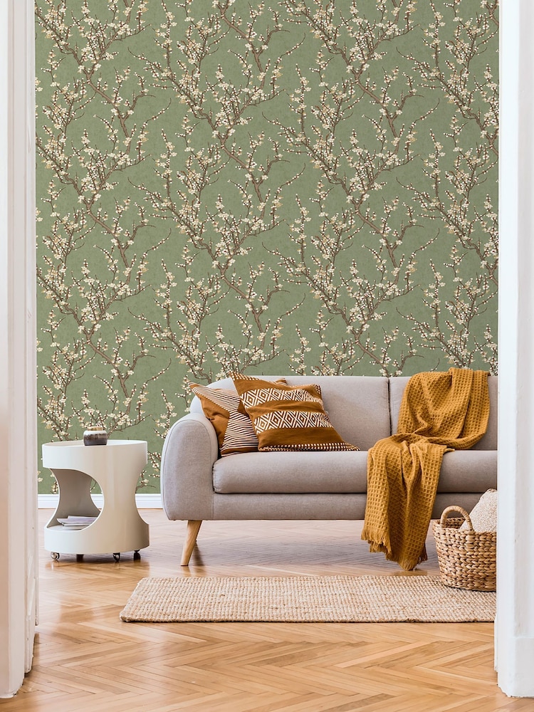 Galerie Green Spring Blossom Tree 10M Wallpaper - Image 1 of 2