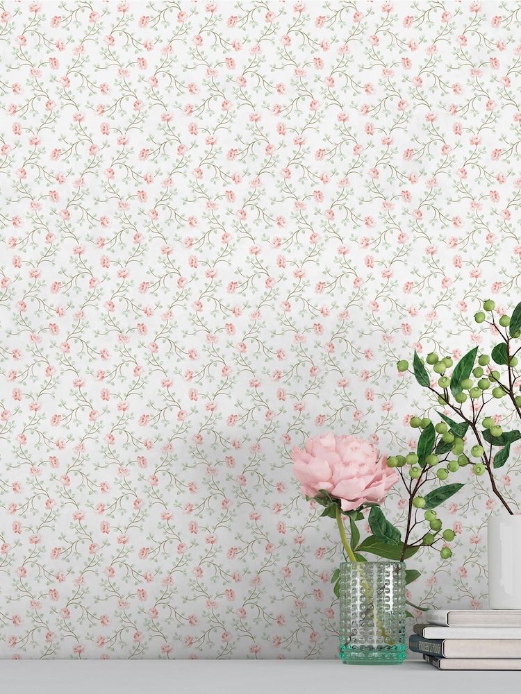 Galerie Pink Spring Blossom Floral Print 10M Wallpaper - Image 1 of 2 Galerie Pink Spring Blossom Floral Print 10M Wallpaper - Image 1 of 2