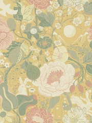 Galerie Yellow Sommarang 2 Floral Print 10M Wallpaper - Image 2 of 2