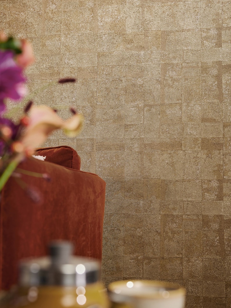 Galerie Gold Welcome Home Tile 10M Wallpaper - Image 5 of 5