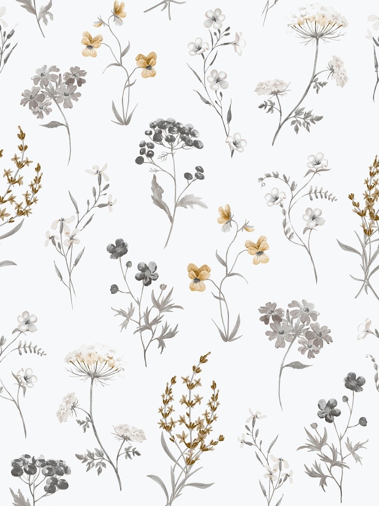 Galerie Silver Grey Spring Blossom Botanical 10M Wallpaper - Image 2 of 2 Galerie Silver Grey Spring Blossom Botanical 10M Wallpaper - Image 2 of 2