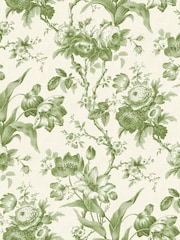 Galerie Green French Country Floral Print 10M Wallpaper - Image 2 of 2