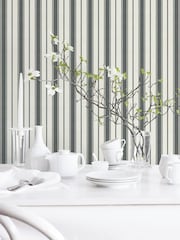 Galerie Black French Country Stripe 10M Wallpaper - Image 1 of 2