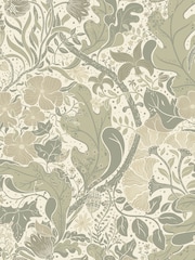 Galerie Green Sommarang 2 Floral Print 10M Wallpaper - Image 2 of 2