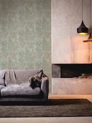 Galerie Blue Welcome Home Plain Texture 10M Wallpaper - Image 1 of 4