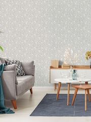 Galerie White Spring Blossom Floral Print 10M Wallpaper - Image 1 of 2