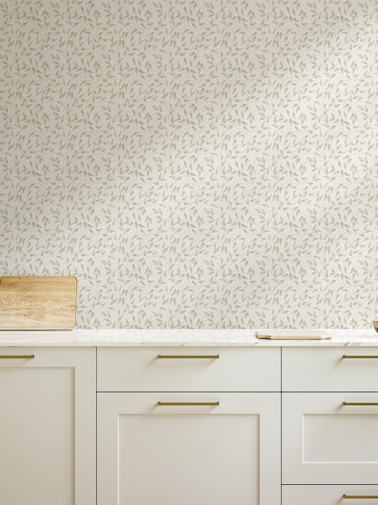 Laurence Llewelyn-Bowen Green Tit Willow Tree Leaf 10M Wallpaper - Image 1 of 4