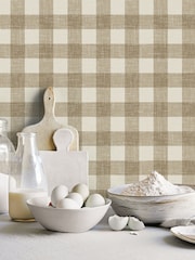 Galerie Brown French Country Plaid 10M Wallpaper - Image 1 of 2