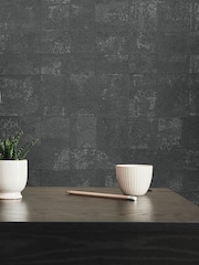 Galerie Black Welcome Home Tile 10M Wallpaper - Image 1 of 5