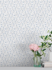 Galerie Blue Spring Blossom Floral Print 10M Wallpaper - Image 1 of 2
