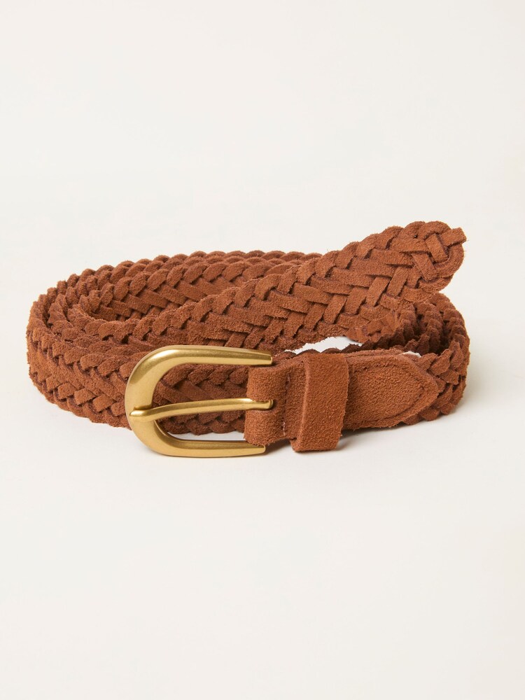 FatFace Tan Brown Suede Buckle Interest Belt - Image 1 of 2 FatFace Tan Brown Suede Buckle Interest Belt - Image 1 of 2