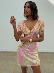 Never Fully Dressed Pink Boho Mini Tilda Dress - Image 3 of 7