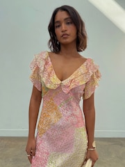 Never Fully Dressed Pink Boho Mini Tilda Dress - Image 4 of 7