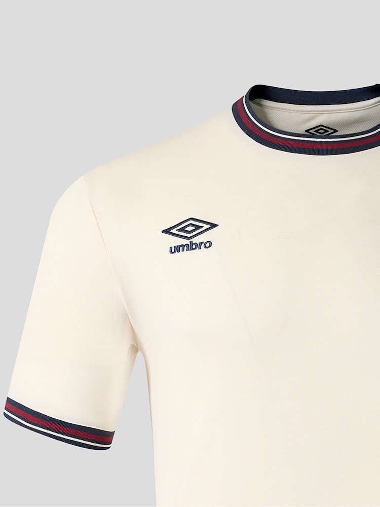 Umbro Cream West Ham Football Club Away Short Sleeve Shirt - Image 2 of 4