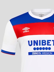 Umbro White Rangers Football Club Away Kit Short Sleeve Shirt - Image 5 of 6