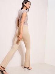 Friends Like These Neutral Petite High Waist Pocket Flare Jeans - Image 3 of 5