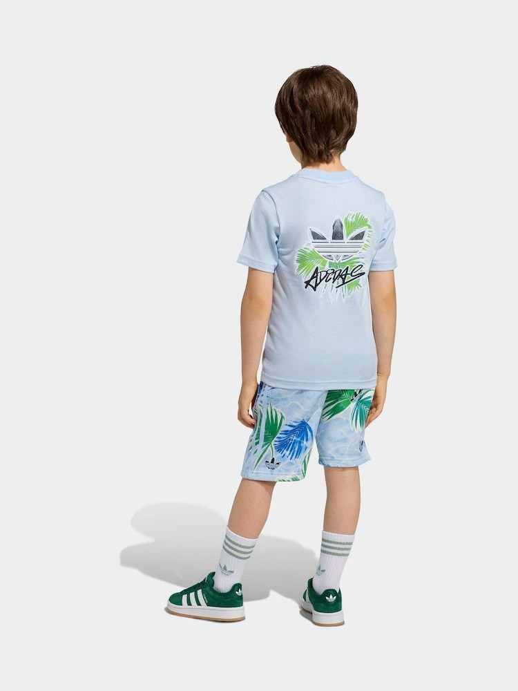 Blå - Adidas Original t-skjorter og korte Sett for små barn - Bilde 2 av 8