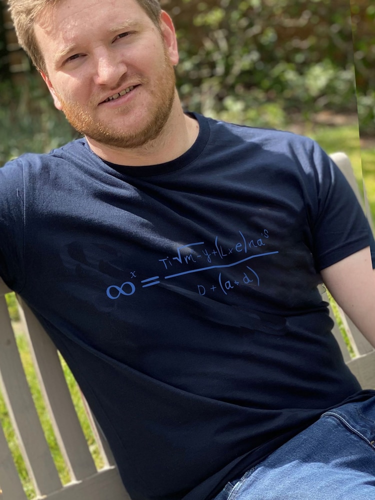 Solesmith Blue Hidden Message Maths T-Shirt - Image 1 of 2