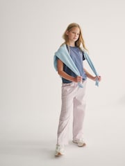 Pink/Blau - Superdry T-Shirt and Stripe Trouser Set - Bild 2 von 9