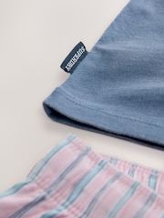Pink/Blau - Superdry T-Shirt and Stripe Trouser Set - Bild 8 von 9