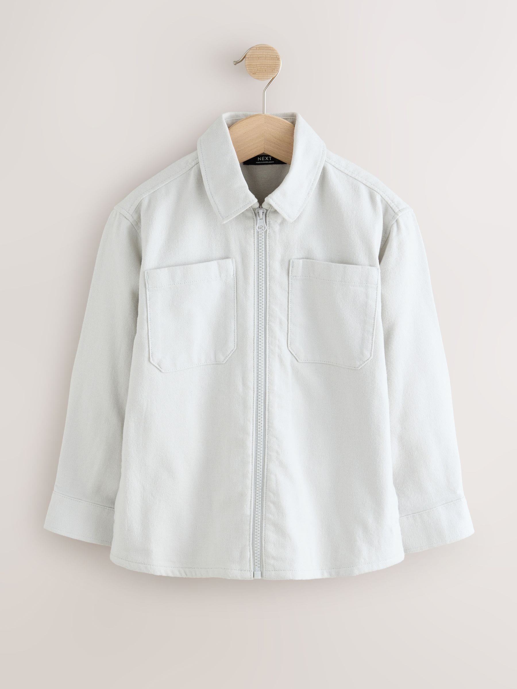 Buy Light Grey Brushed Zip Overshirt (3-16yrs) from Next Norway
