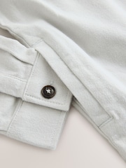 Light Grey Brushed Zip Overshirt (3-16yrs) - Image 4 of 5