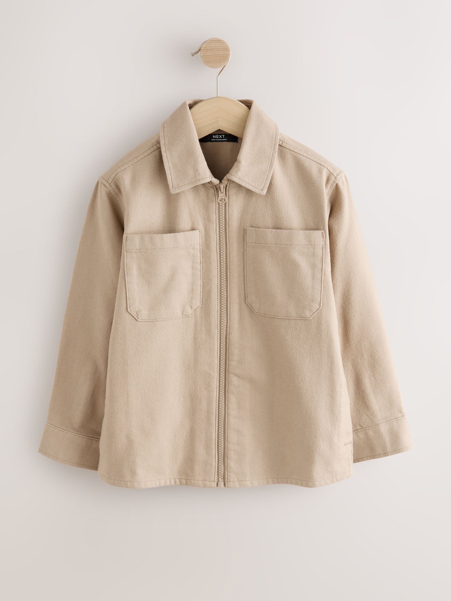 トップス STONE  Buy Stone Brushed Zip Overshirt (3-16yrs) from Next Romania