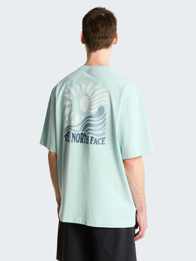 The North Face Blue Sun Back Graphic Oversized T-Shirt - Image 2 of 5