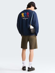 The North Face Blue Celebration Back Graphic Relaxed Sweatshirt - Image 3 of 5
