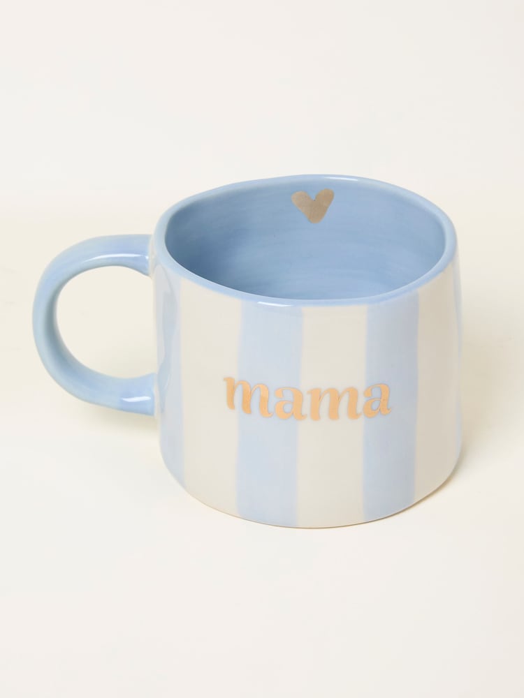 FatFace Blue Mama Stripe Mug - Image 1 of 2