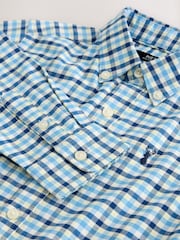 Blue Gingham Single Oxford Shirt (3-16yrs) - Image 6 of 7