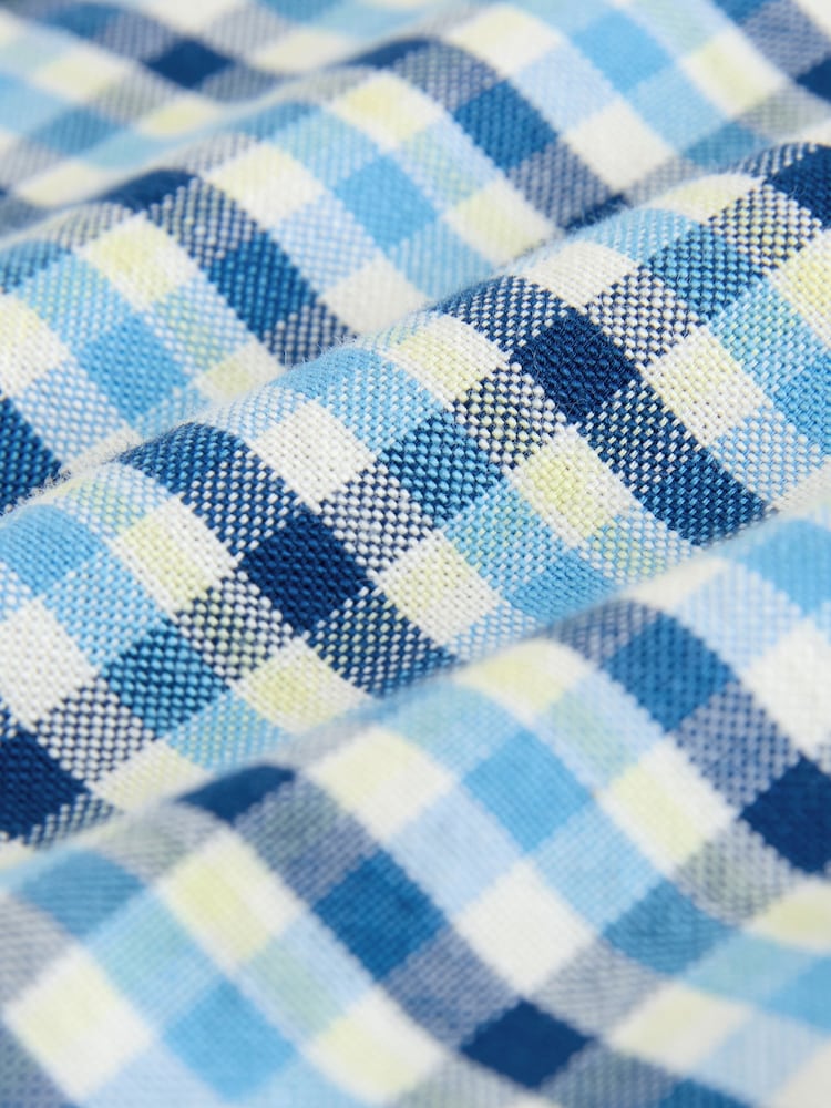 Blue Gingham Single Oxford Shirt (3-16yrs) - Image 7 of 7 Blue Gingham Single Oxford Shirt (3-16yrs) - Image 7 of 7