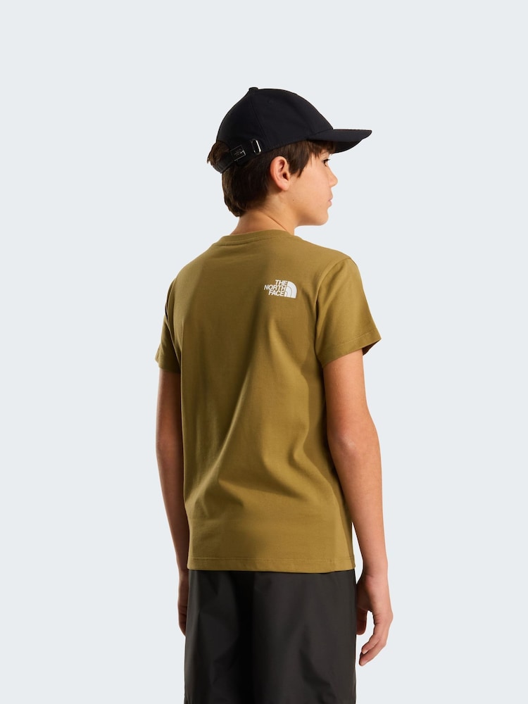 Коричневий - Футболка The North Face Teen Simple Dome - Image 2 of 3