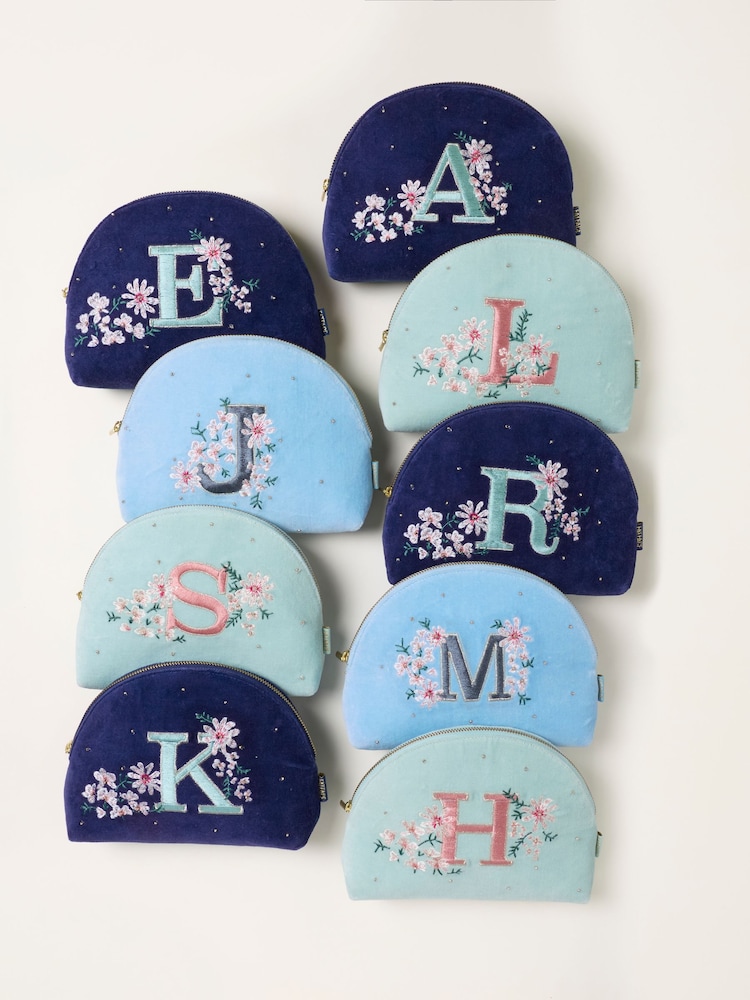 FatFace Multi Alphabet Embroidered Make Up Bag - Image 1 of 2 FatFace Multi Alphabet Embroidered Make Up Bag - Image 1 of 2