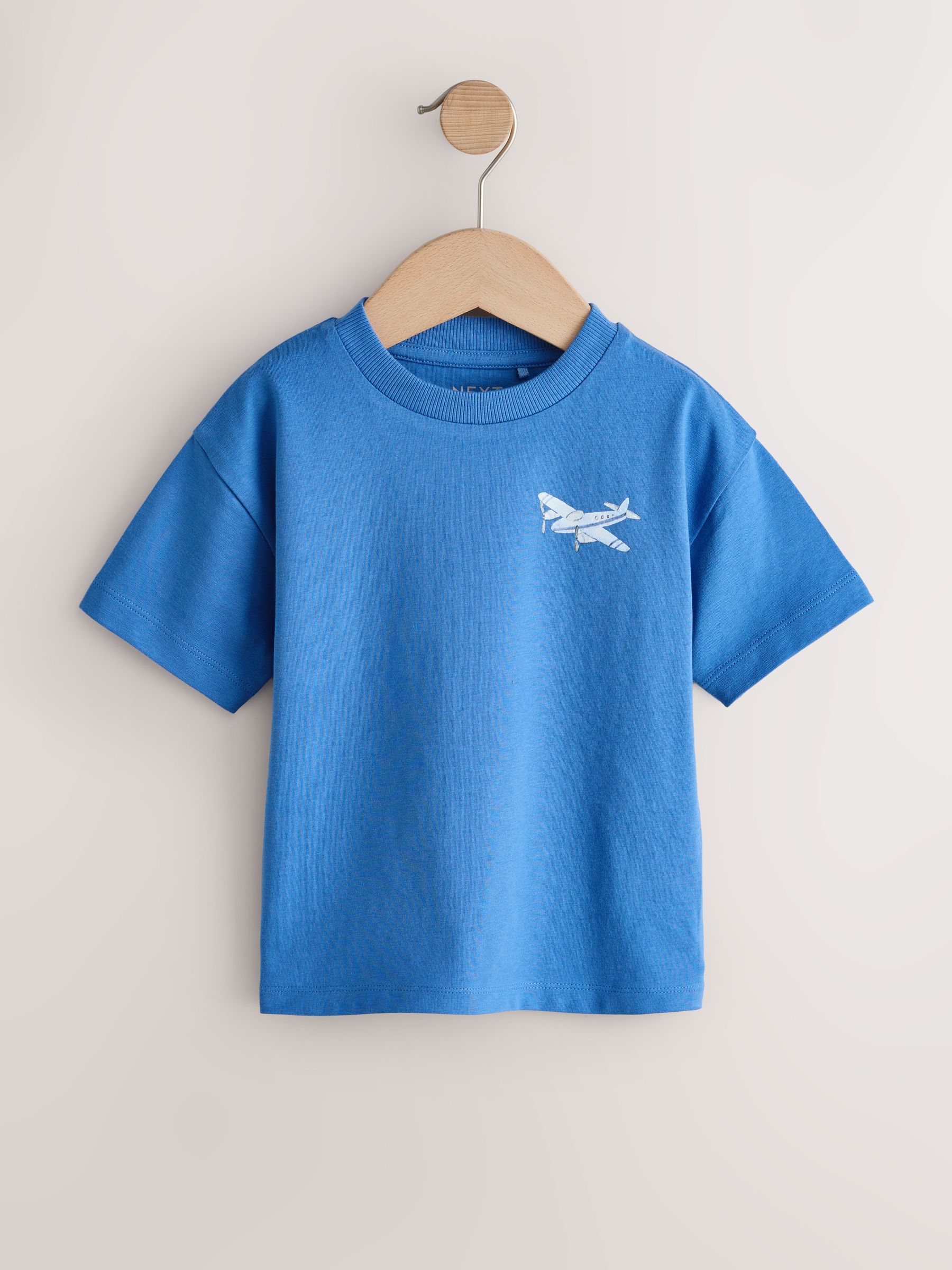 Buy Blue Planes Short Sleeve Graphic T-Shirts 3 Pack (3mths-7yrs