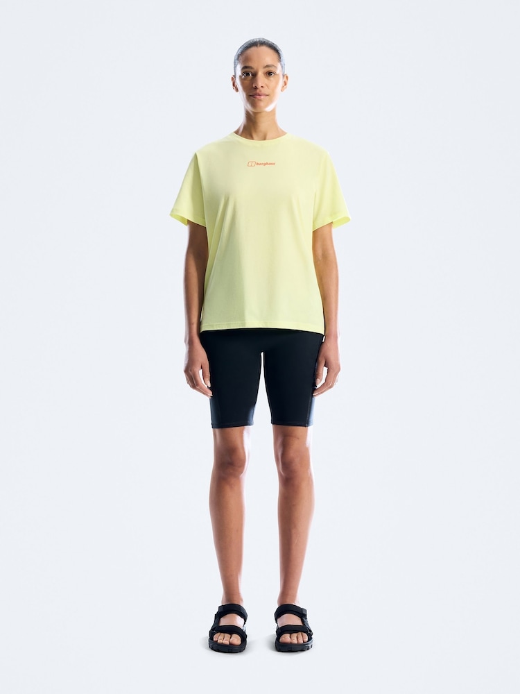 Berghaus Yellow Essential Short Sleeve Graphic Print T-Shirt - Image 2 of 6 Berghaus Yellow Essential Short Sleeve Graphic Print T-Shirt - Image 2 of 6