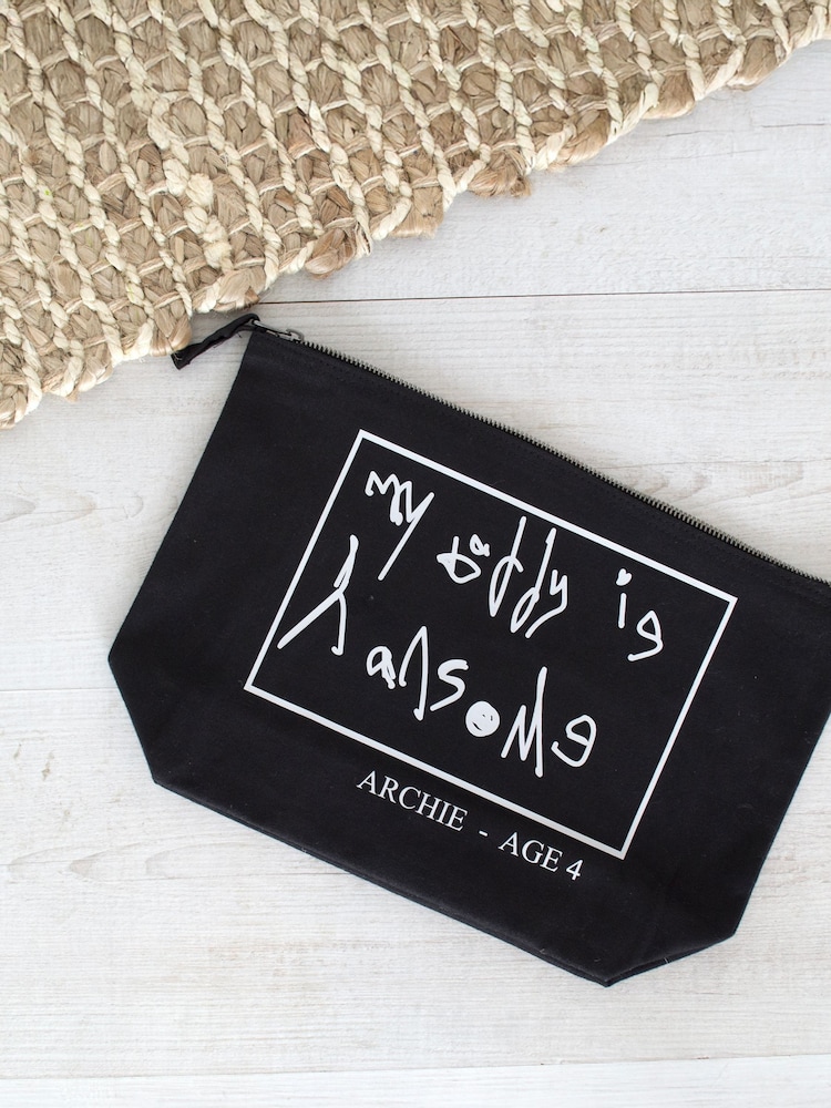 Solesmith Handwriting Upload Black Wash Bag - Image 2 of 2